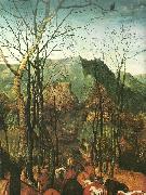 Pieter Bruegel detalj fran hjorden drives drives hem,oktober eller november Germany oil painting artist